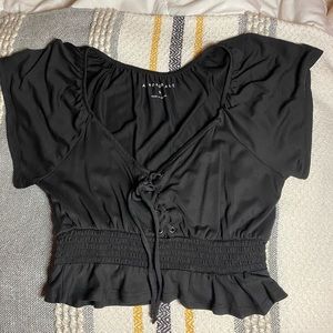 Aeropostale Black Cropped Summer Top